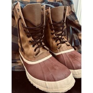 Vintage Sorel Kaufman Duck Boots Men’s 13 Made in Canada Wool Lined